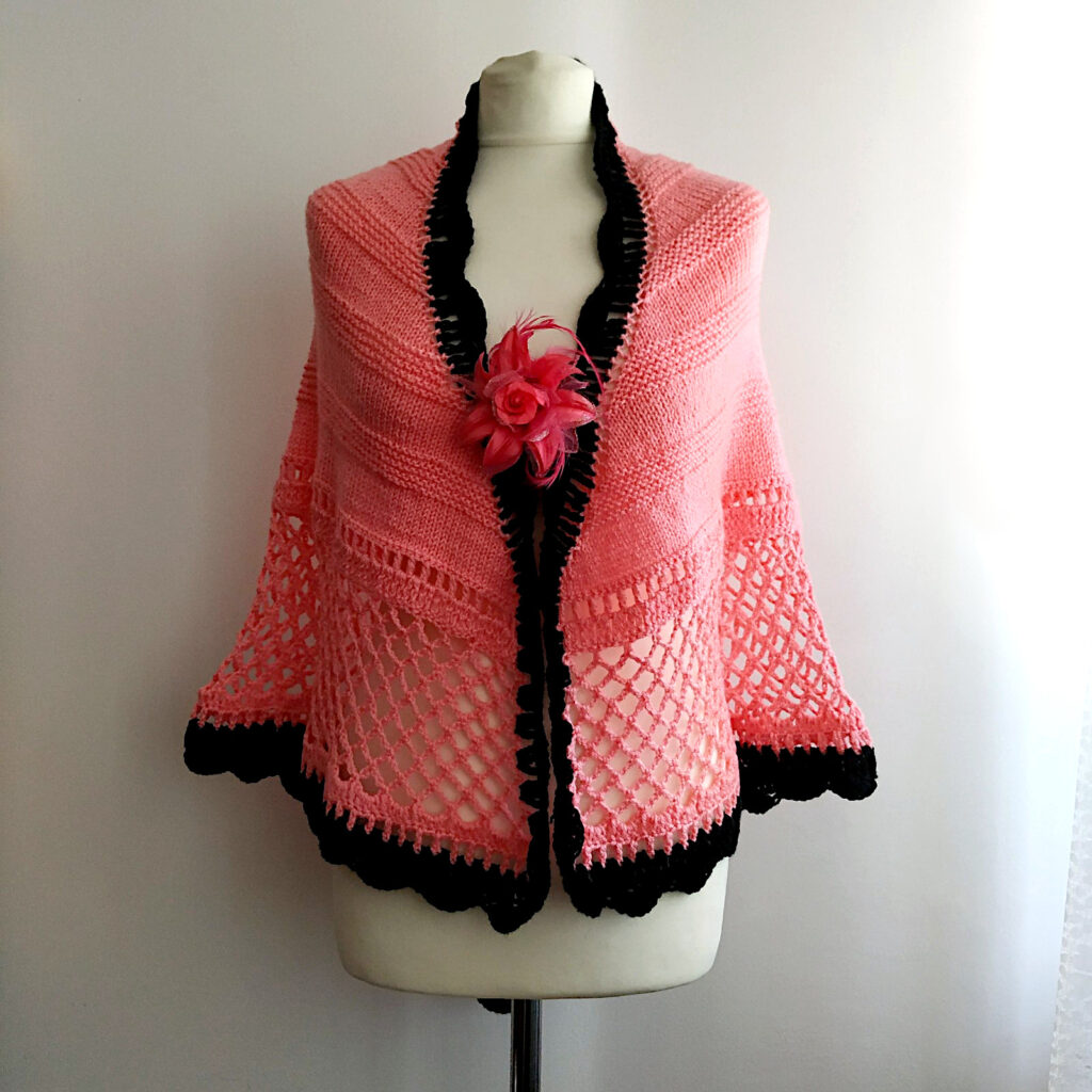 Knit and Crochet Mexicana Triangular Shawl