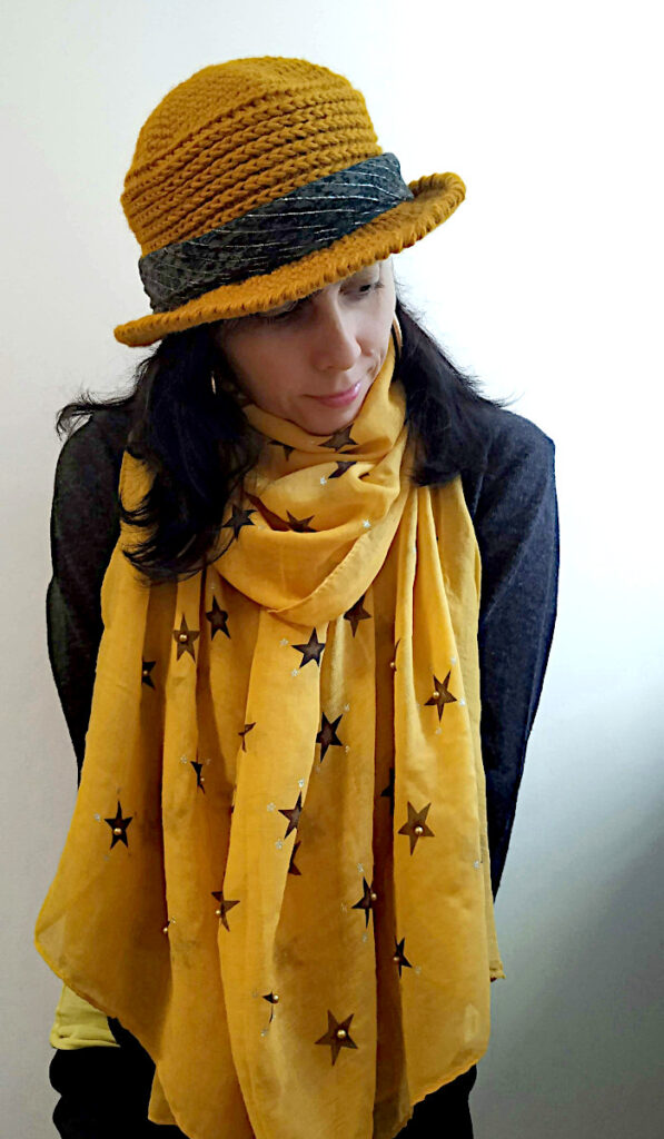 crochet invisible join derby hat