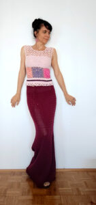 crochet carmen mermaid skirt in dc double crochet with ruffle