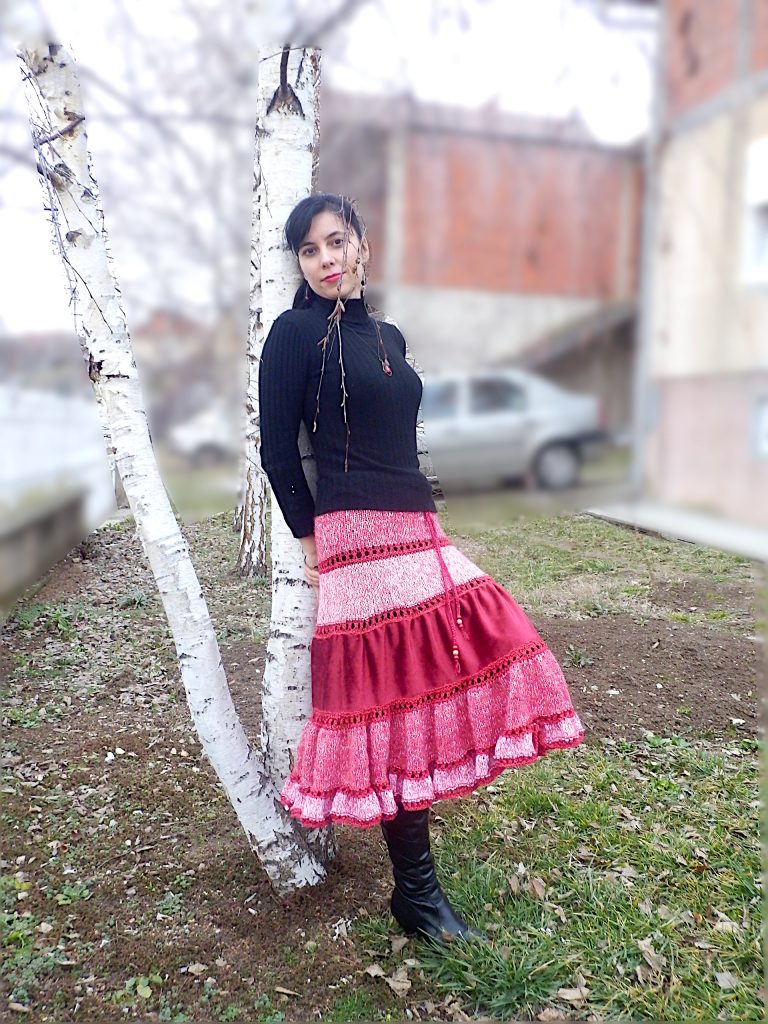 roma lavinia round knited and sew gypsy skirt