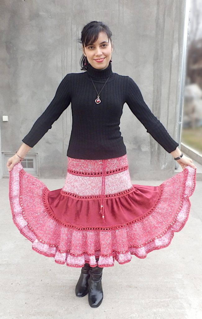 roma lavinia round knited and sew gypsy skirt