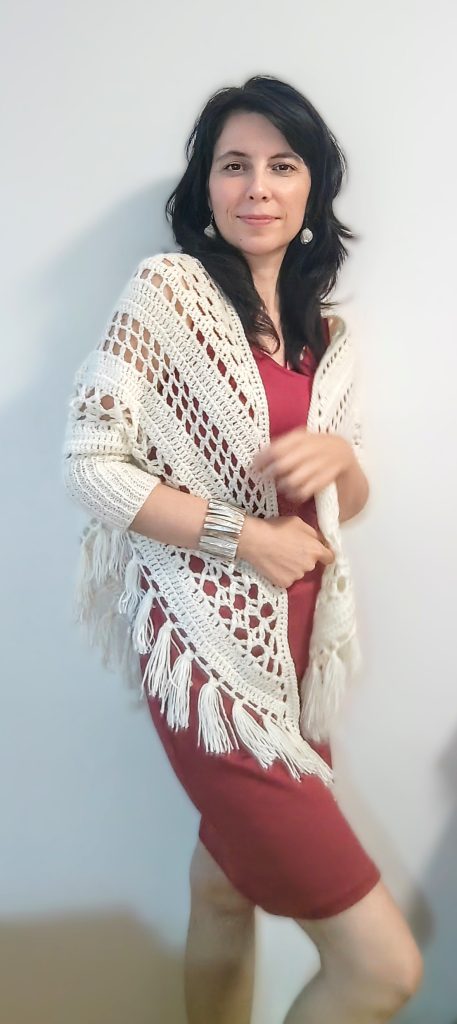 crochet Mexicana Shawl With Sleeves