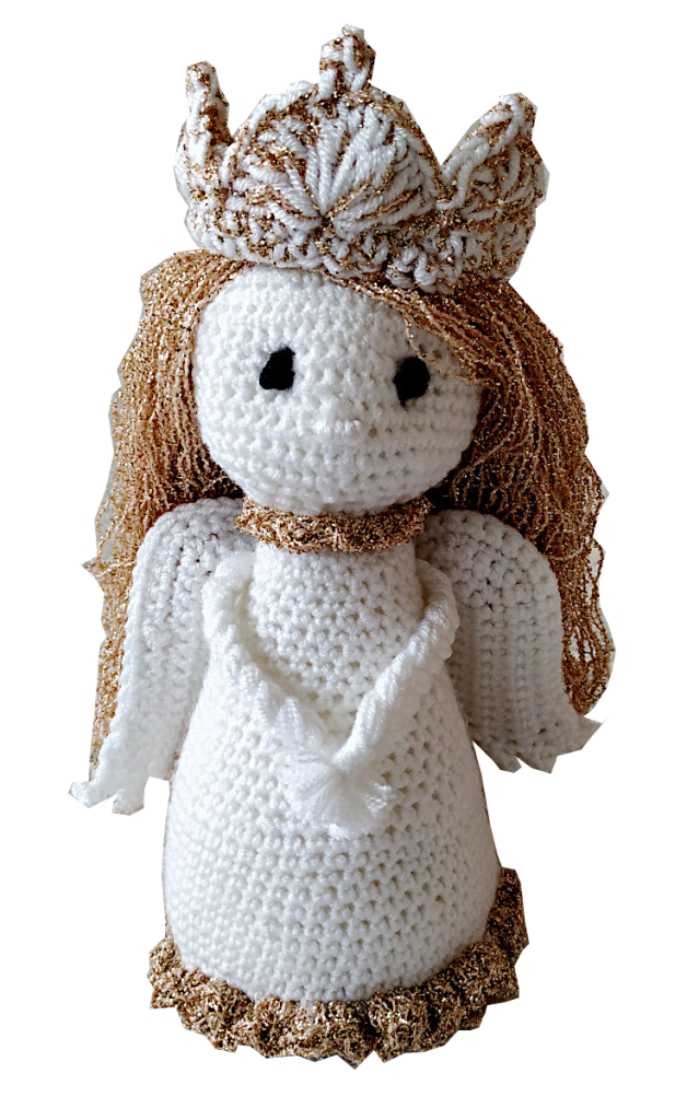 Silfida crochet doll with wings and pdf E-Book to download