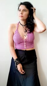 crochet crop top Lilac Moonchild