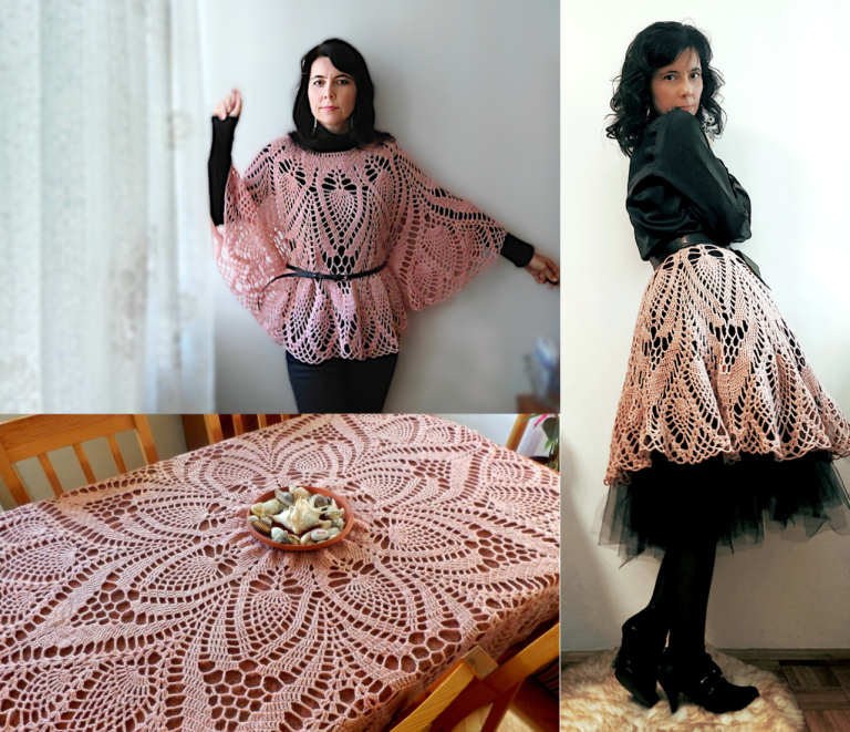 Crochet Pineapple Poncho collection