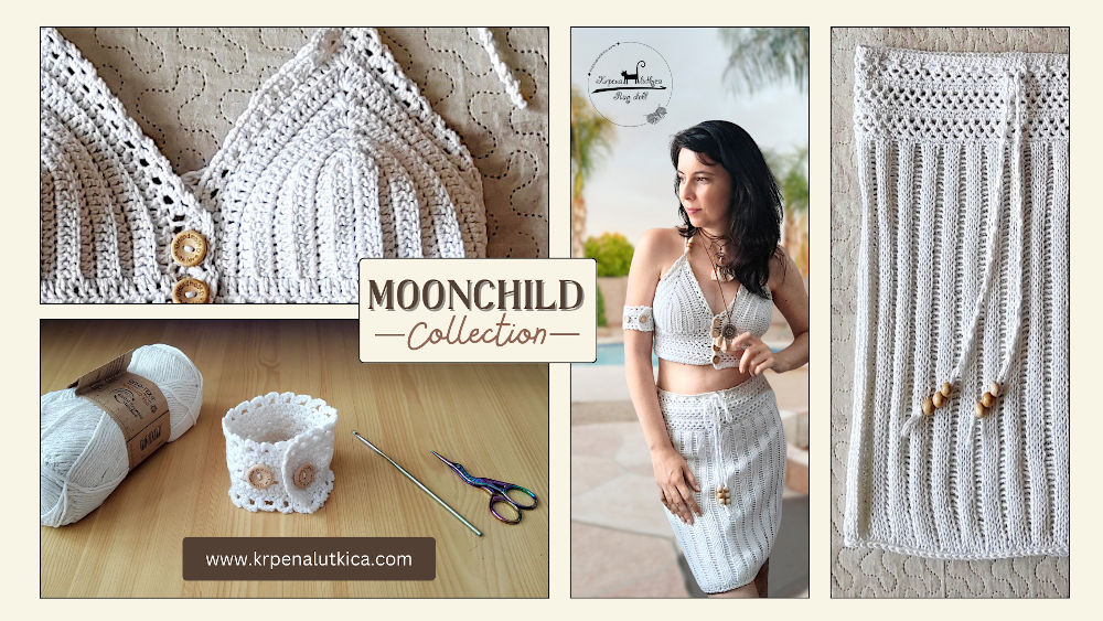 Moonchild set bracelet skirt halter crop top