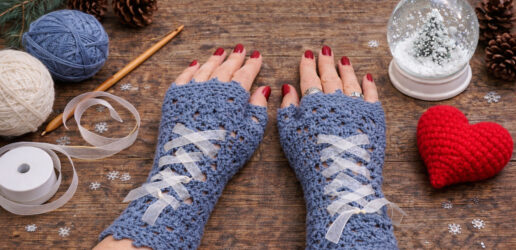 Crochet Fingerless “Duchess” Gloves