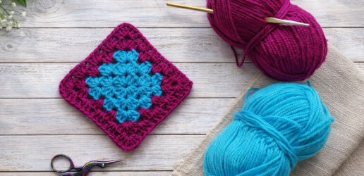 Izmena boje kod bakinog kvadrata (bez uvlačenja viška niti)