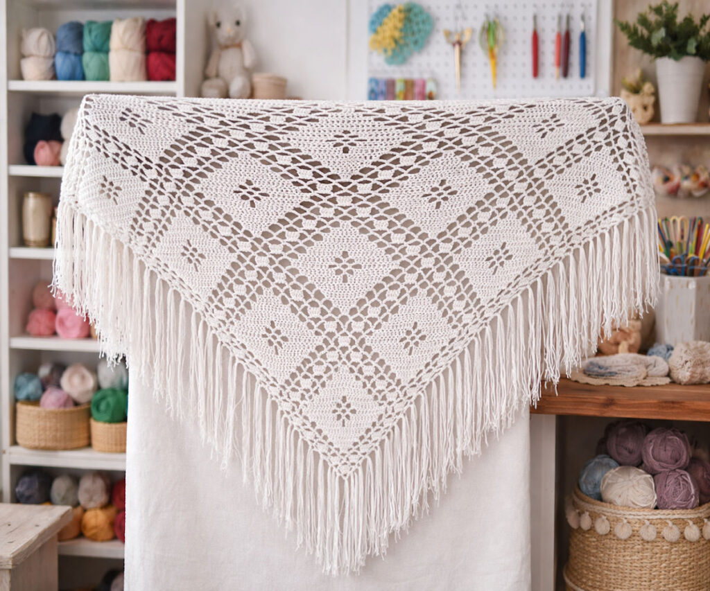 crochet diamond shawl