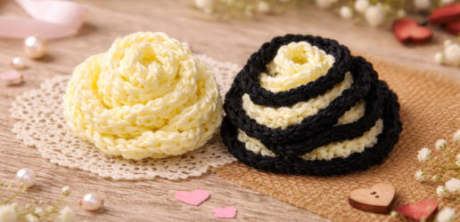 Crochet Rose Pattern – Flower Brooch & Choker Necklace (Free Tutorial)