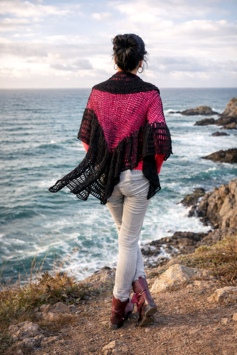knit crochet Lorena Shawl