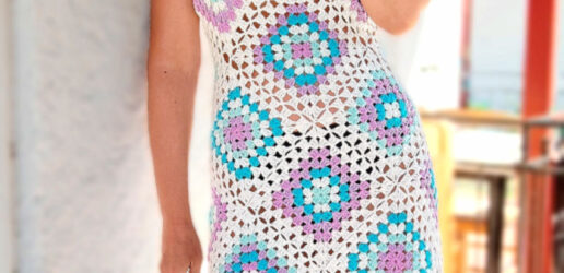 Eleni Granny Square Crochet Dress