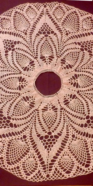 crochet lace lacy Pinaple Poncho skirt tablecloth from doily pattern