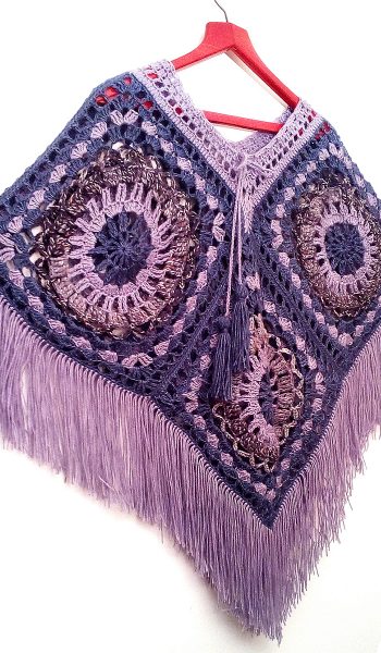 crochet poncho mexicana marina