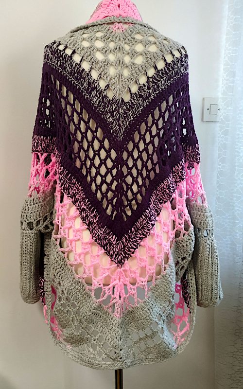 crochet wrap with sleeves mexicana