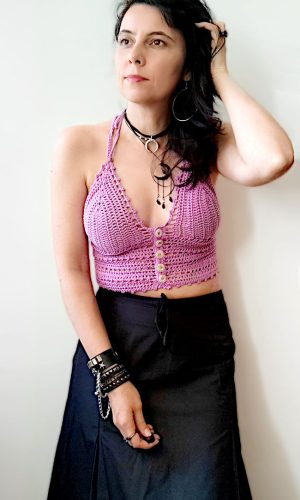 crochet crop top Lilac Moonchild
