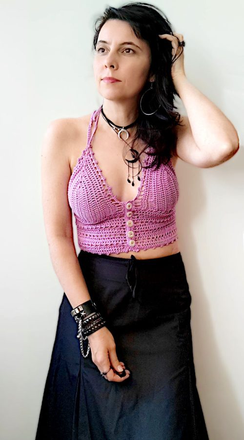 crochet crop top Lilac Moonchild