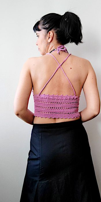 crochet crop top Lilac Moonchild