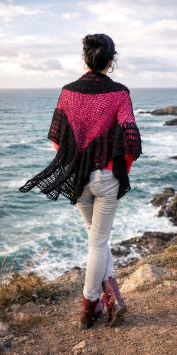knit crochet Lorena Shawl