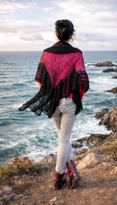 knit crochet Lorena Shawl