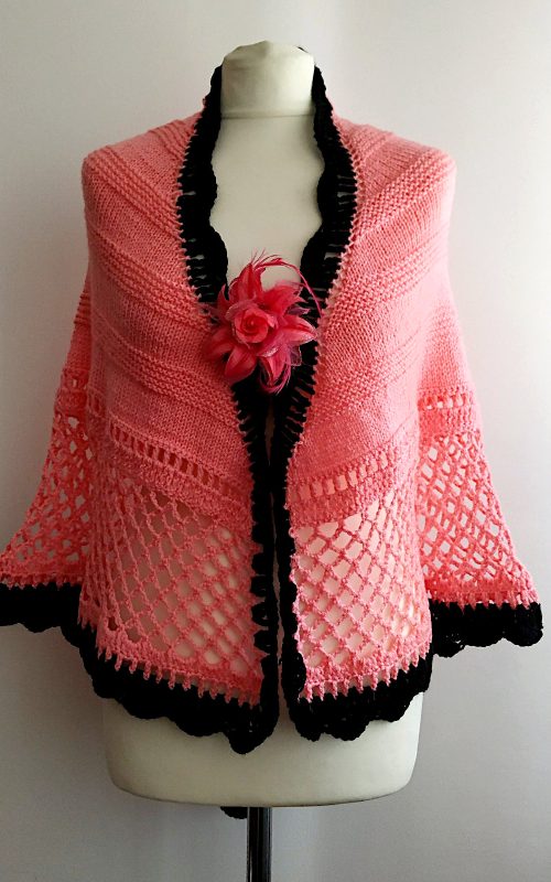 Knit and Crochet Mexicana Triangular Shawl