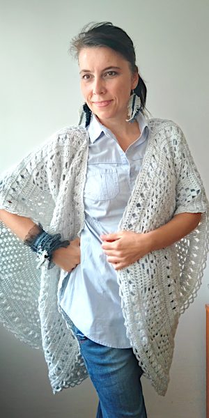 crochet beautiful pattern moon duchess shawl cardigan