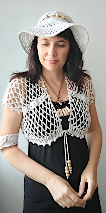 moonchild crochet lace cowboy hat bolero shrug