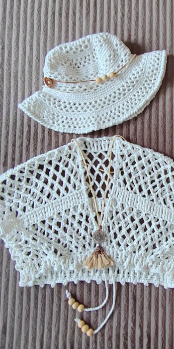 pleteni heklani set mesečevo dete