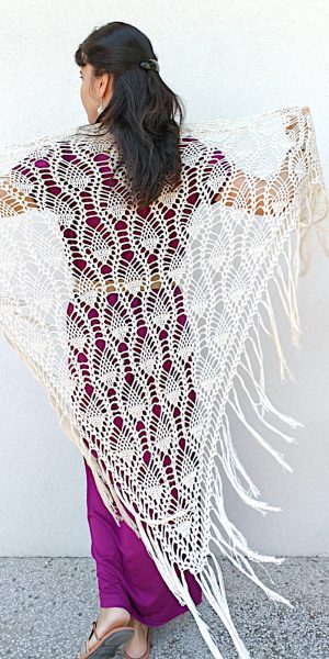 crochet lace Pineapple Shawl